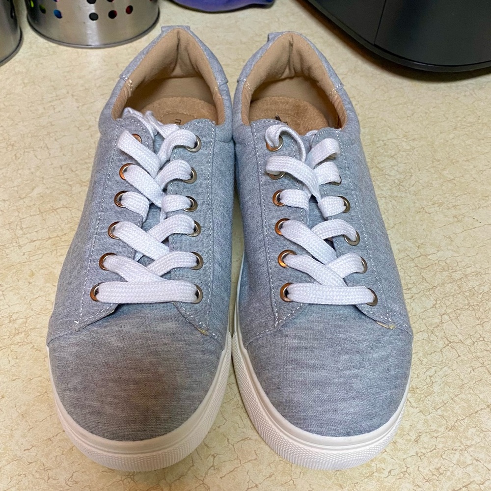 Maurices Gray Casual Sneakers with White Laces